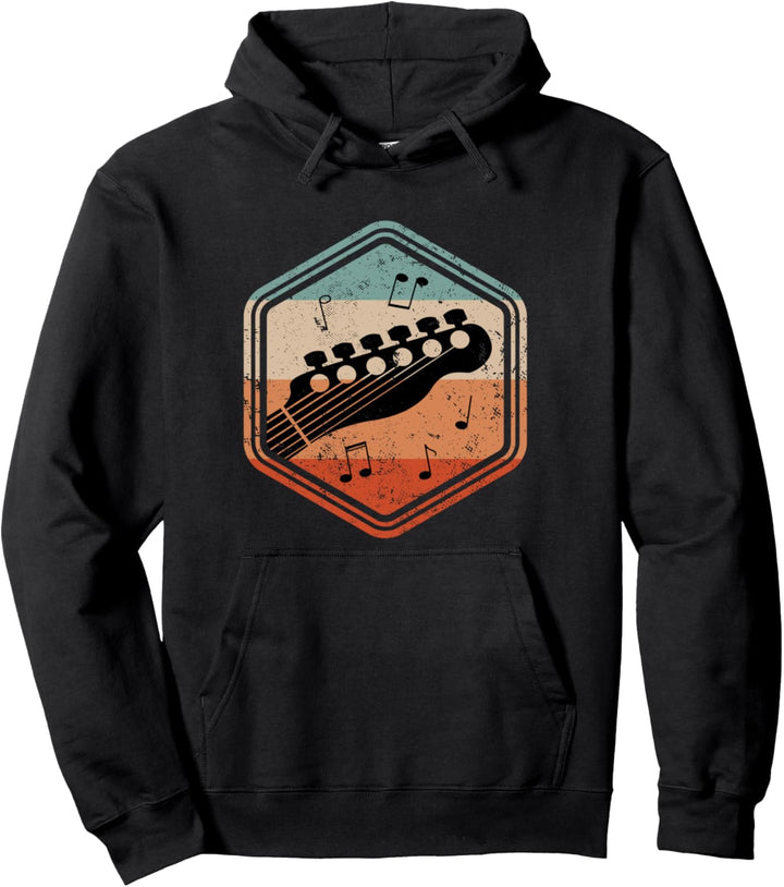 Retro Gitarre Musiker Rock Band Gitarristen Pullover Hoodie