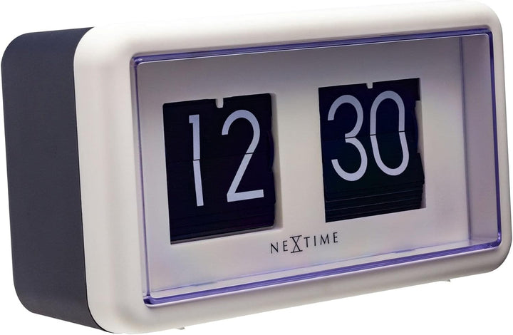 NeXtime 2790 Retro Uhr Aluminium grau, 18cm x 10cm x 7cm