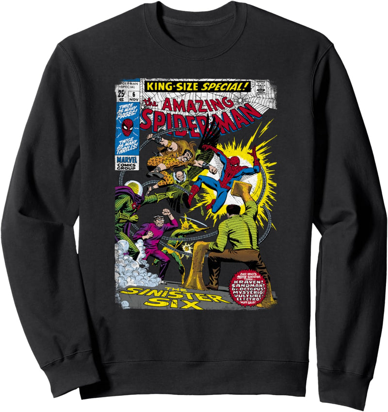 Marvel Spider-Man Sinister Six Villains Comic Cover Sweatshirt