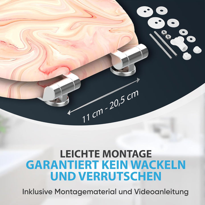 Sanilo WC Sitz mit Absenkautomatik, viele schöne Marmor Toilettendeckel zur Auswahl, hochwertige und