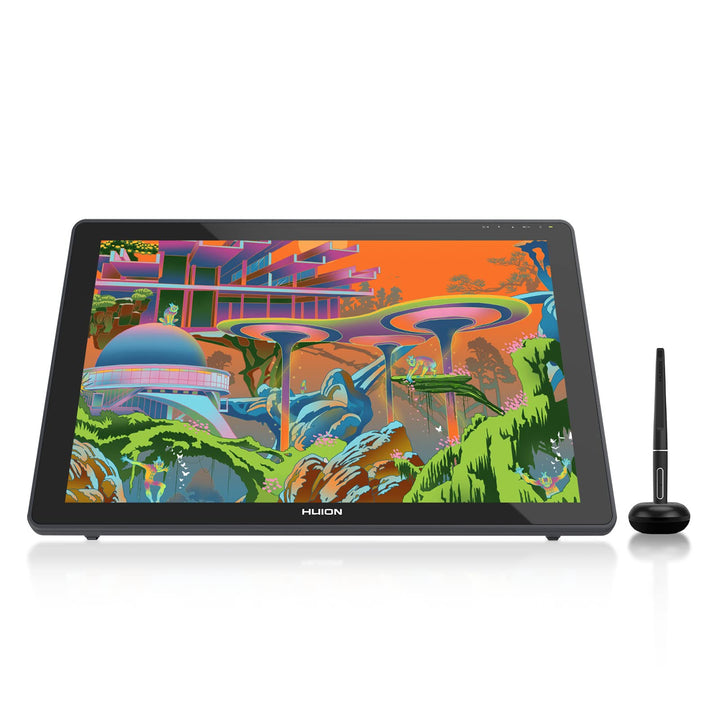 HUION Kamvas 22 21,5 Zoll Grafiktablett mit Display, 120% sRGB-Farbumfang, blendfreier Mattfilm, kan