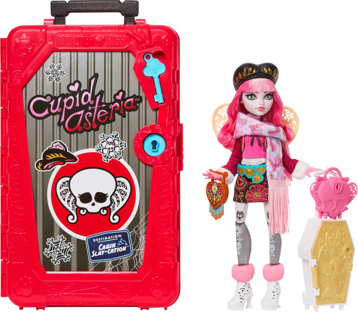Monster High Skulltimate Secrets Cupid Asteria-Puppe und Zubehörset, Destination: Hütten-Gruselurlau