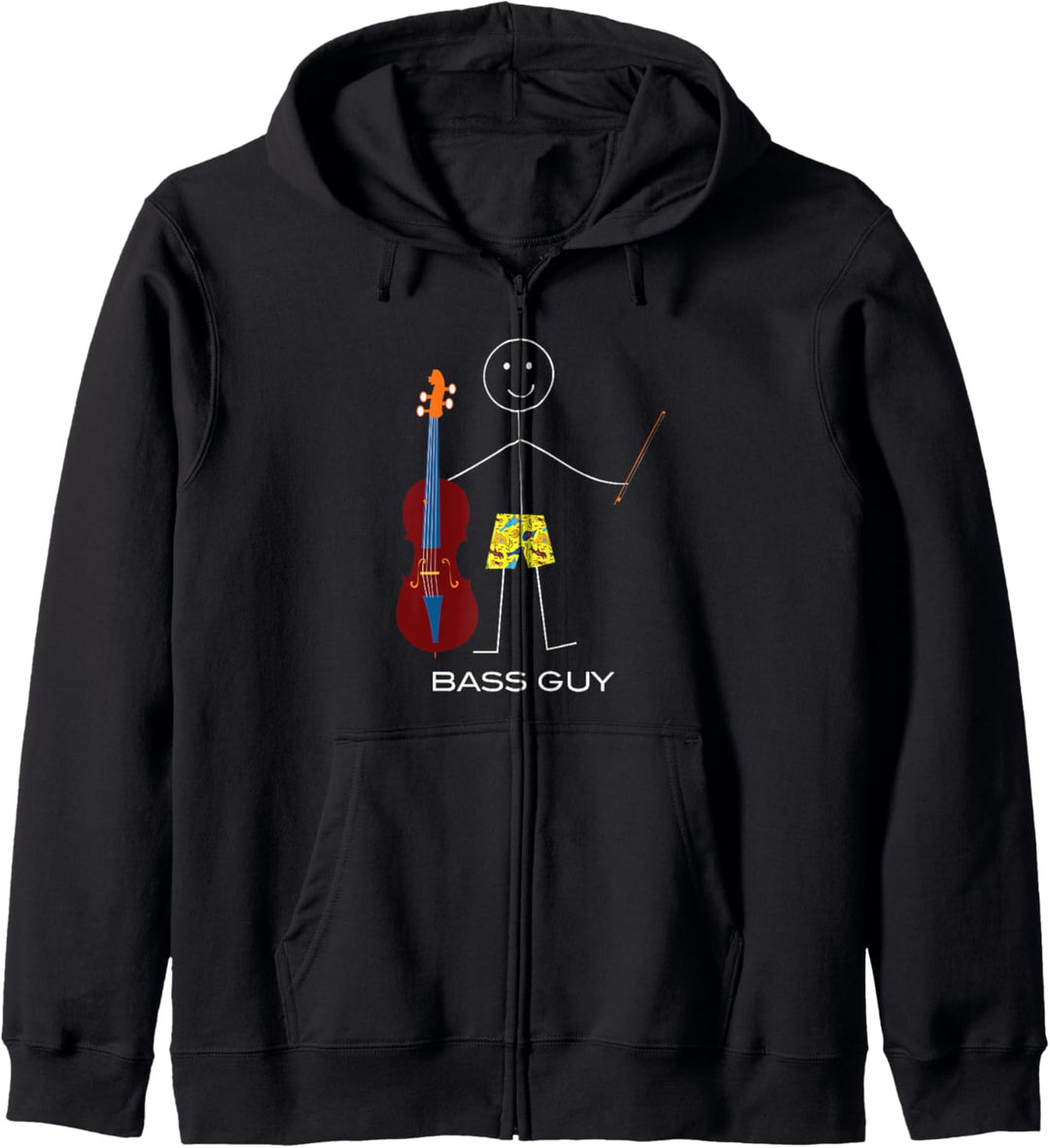 Lustiger Herren-Kontrabassist, Jungen-Bass-Geschenk Kapuzenjacke