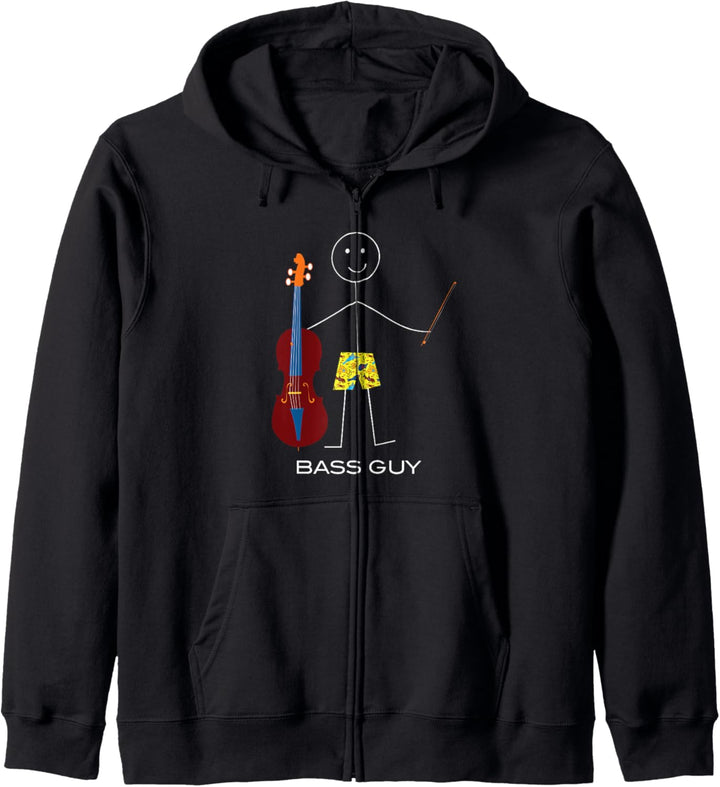 Lustiger Herren-Kontrabassist, Jungen-Bass-Geschenk Kapuzenjacke