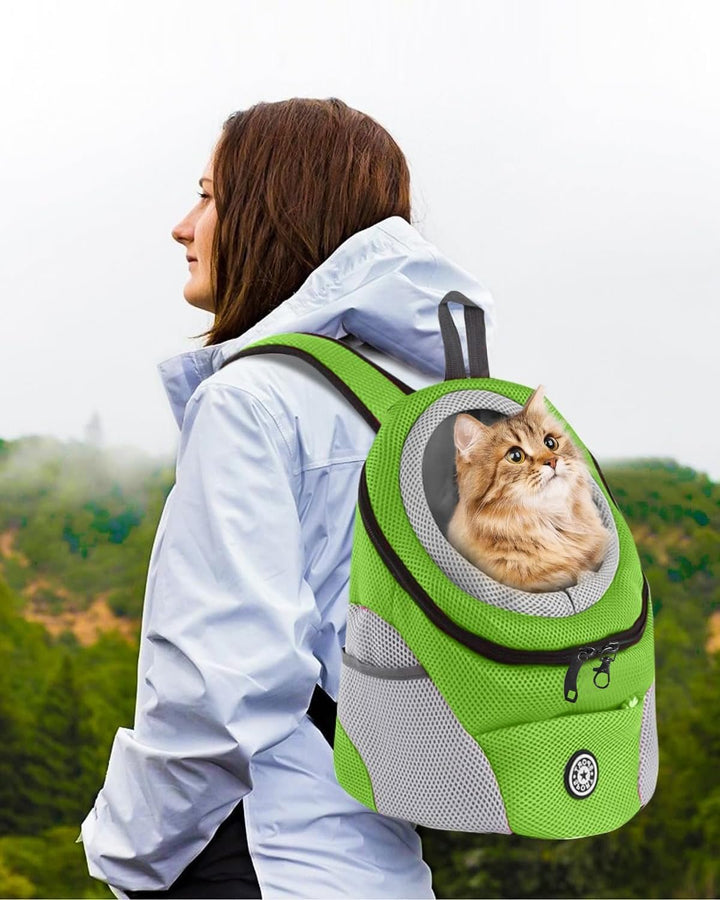 PETCUTE Hundetragerucksack,Verstellbarer Haustier Rucksack für Kleine Hunde und Katzen,Gepolsterter