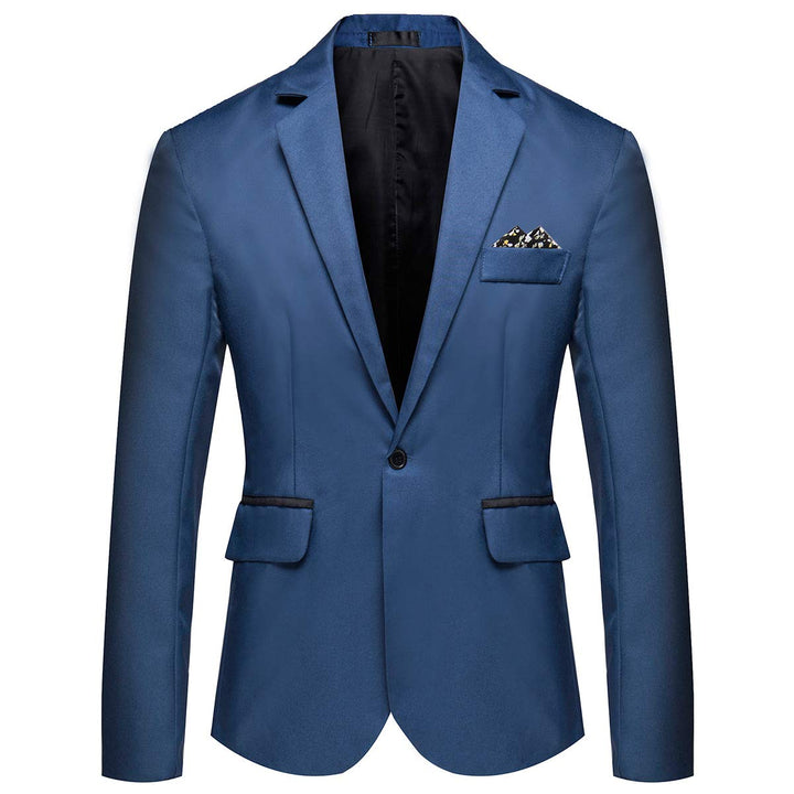 YOUTHUP Sakko Herren Leichter Regular Fit Anzug Jacke für Männer Freizeit Jackett Blazer Blau XL, Bl