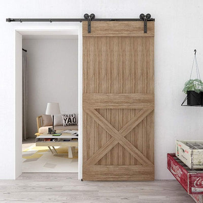CCJH Schiebetüren Schiebetürsystem, 5.5FT (167cm) Laufschiene Schiebetuer Y Form Rolle Set fuer Schi