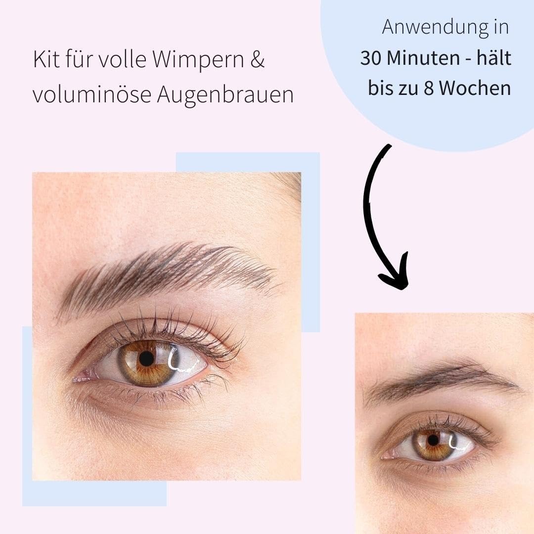 fleeky Augenbrauen & Wimpernlifting Set: Vegan und ohne Tierversuche - Lash & Brow Lifting Kit für n