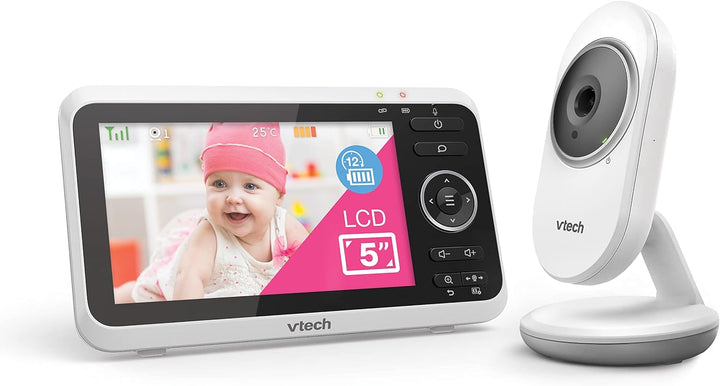 VTech Babymonitor VM350 – Video-Babyphone mit beweglicher Kamera – Klarer Sound, LCD-Farbbildschirm