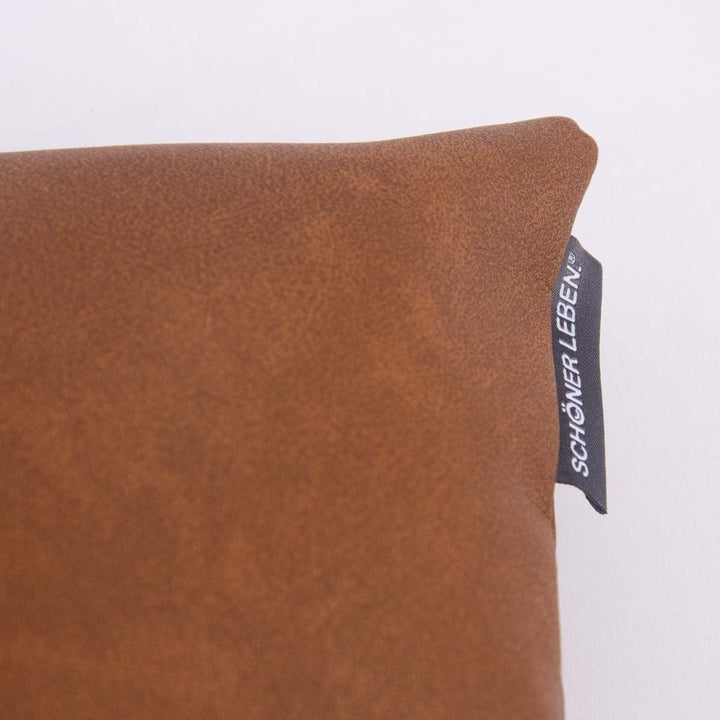 SCHÖNER LEBEN. Zugluftstopper Fenster Kunstleder in toller Uni-Camel-Optik, Auswahl:130cm Länge Cogn