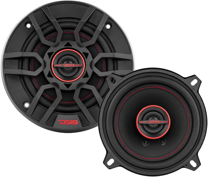 DS18 GEN-x5.25 5,25 Zoll 135 Watt 2-Wege-Koaxial-Lautsprecher mit Mesh-Gitter 4-Ohm - als EIN Paar v