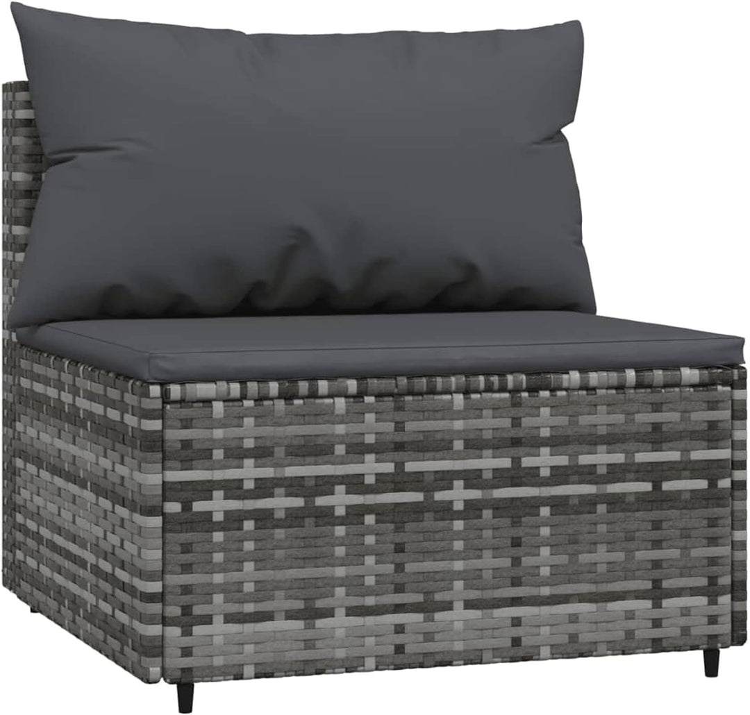 Festnight Gartensofa 3-Sitzer Rattan Sofa Balkonmöbel Lounge Sofa Outdoor Balkonsofa Balkon Couch Ga