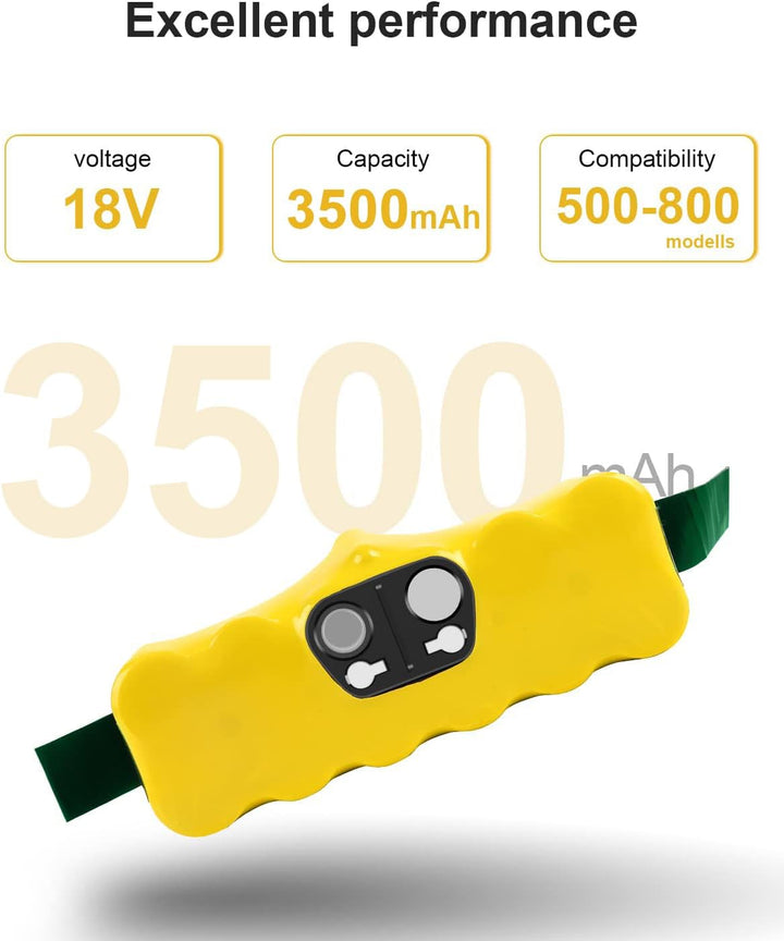 14.4V 4500mAh NI-MH Ersatzskkus für Staubsauger akku iRobot Roomba 500 600 700 800
