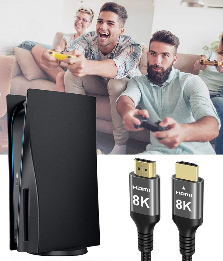 Ubluker 8K HDMI Kabel 20m, Nylon Geflochtenes High Speed HDMI® Kabel 4k 120Hz 2k 165Hz 8k 60Hz 12bit