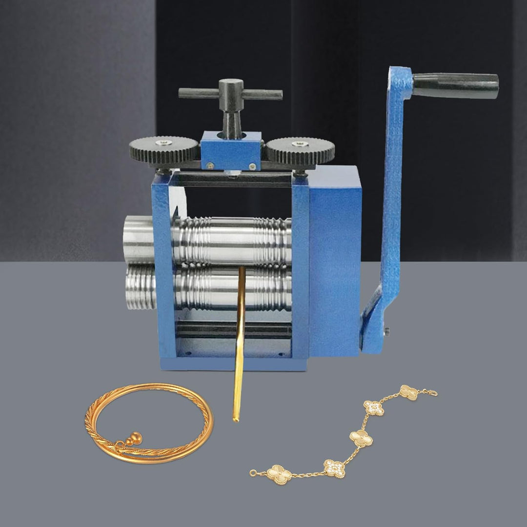 Manual Rolling Mill Machine Rollmühle Handwalzwerk Maschine Walzenmaschine mit Handkurbel Manuelle S