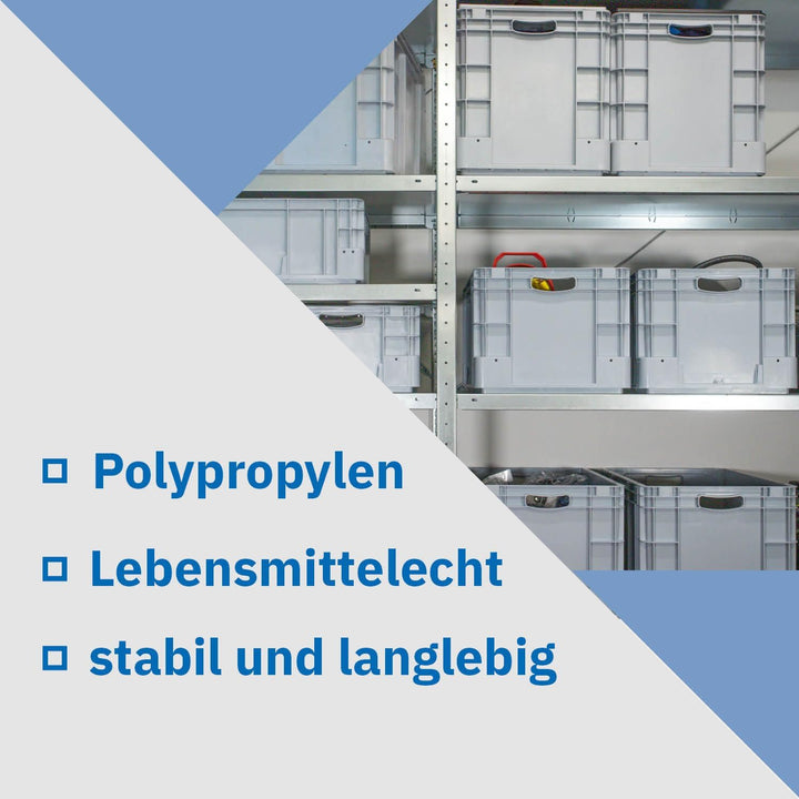Eurobehälter 600x400mm / 60x40cm | Verschiedene Höhen und Farben/Stapelbehälter | Stapelbox | Transp