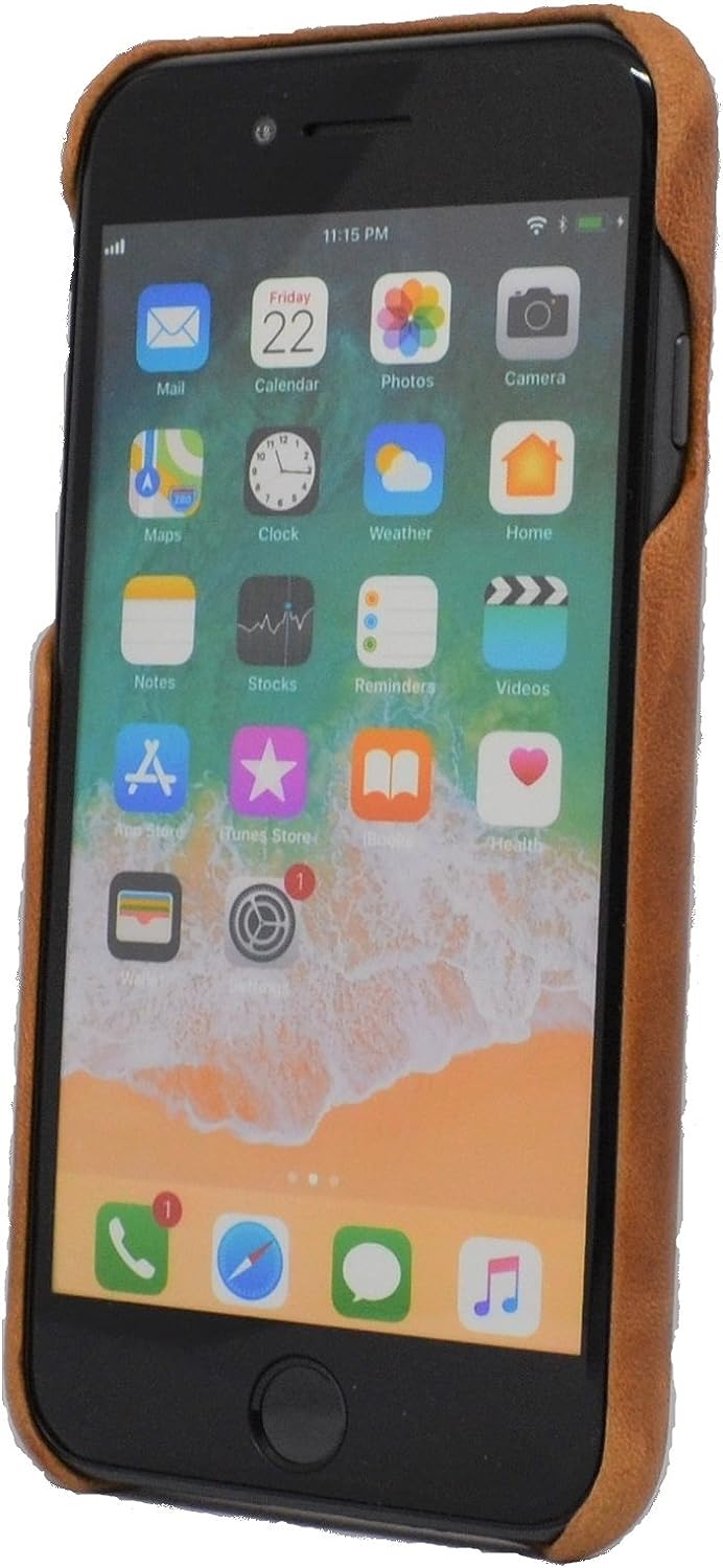 Porter Riley - Lederhülle für iPhone 8 Plus/iPhone 7 Plus. Premium Ultra Dünn Echtleder Cover/Ledert