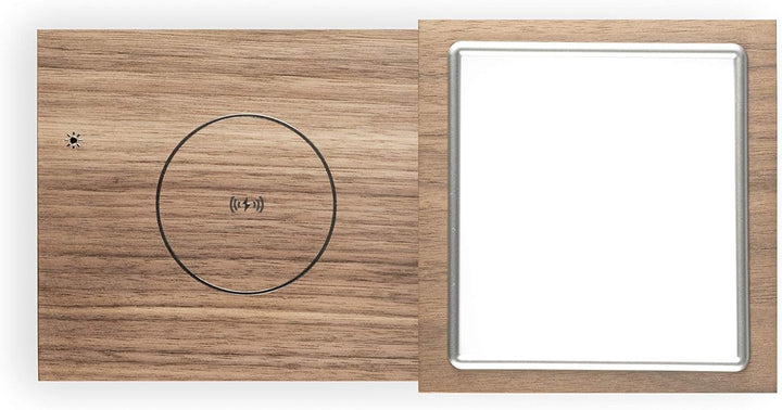 Tivoli Audio 'Revive' - Bluetooth-Lautsprecher mit kabellosem Ladegerät und Lampe (Walnuss/Grau), Wa