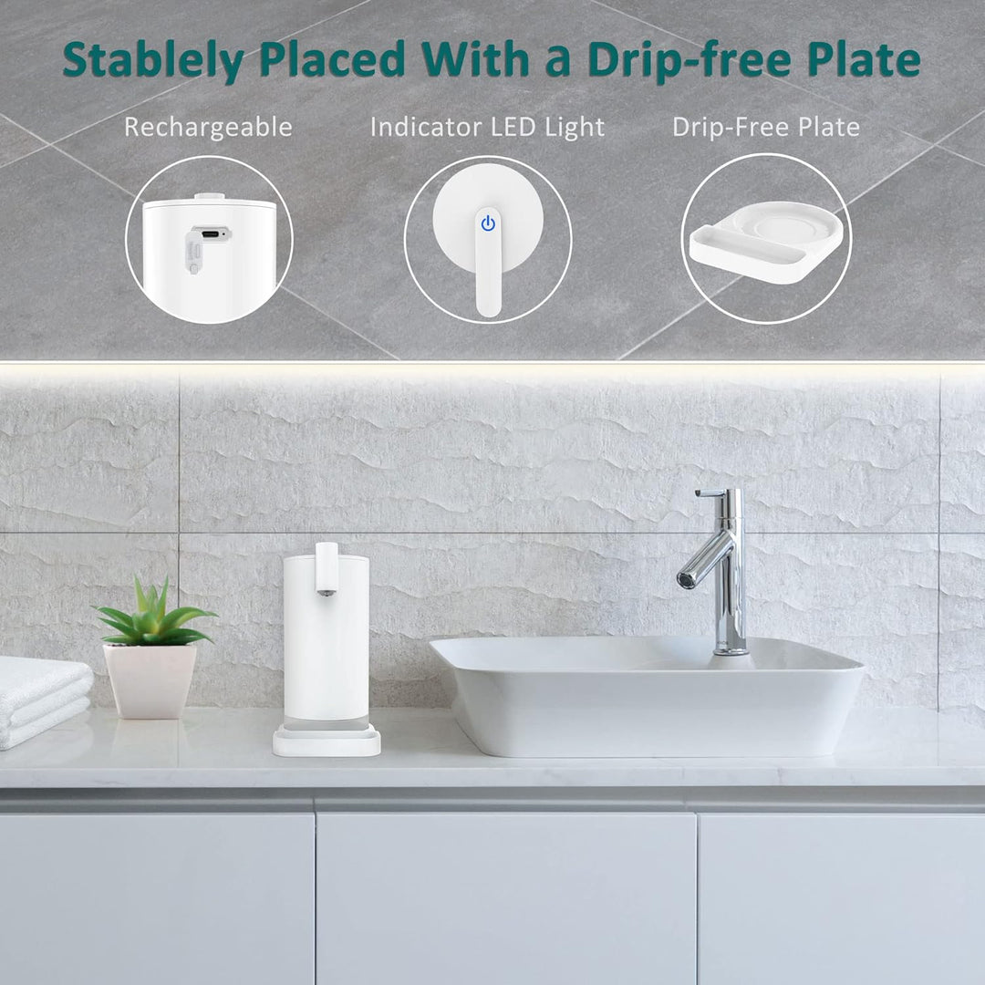 Seifenspender Automatisch Schaum Dispenser Elektrisch: YISH Weiss Elektrischer Seifenspender mit Sen