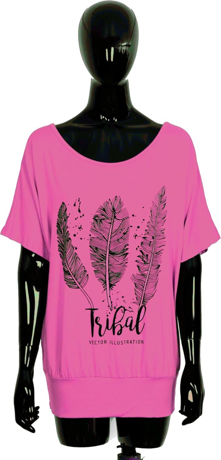Van Der Rich ® - Oversize T-Shirt mit Fledermausärme - Damen 