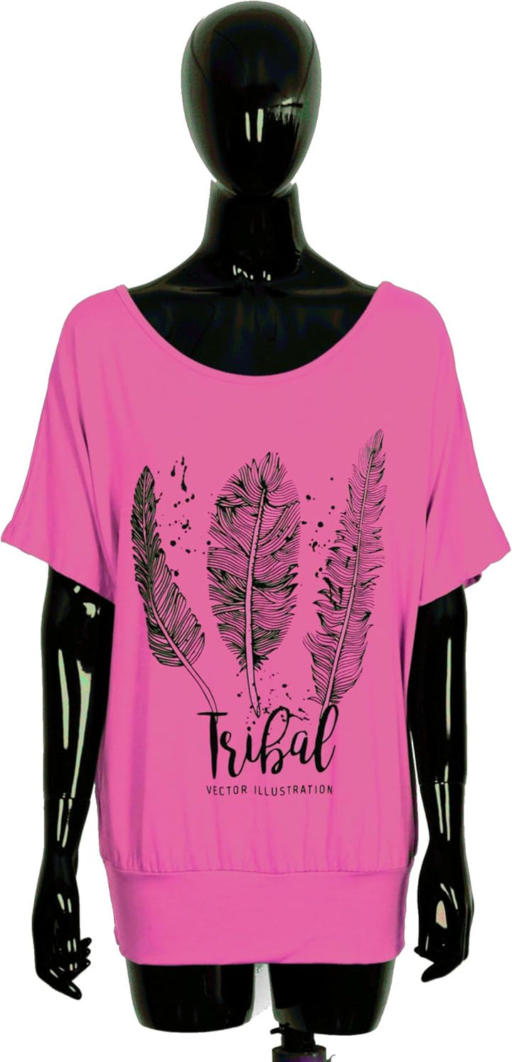 Van Der Rich ® - Oversize T-Shirt mit Fledermausärme - Damen 