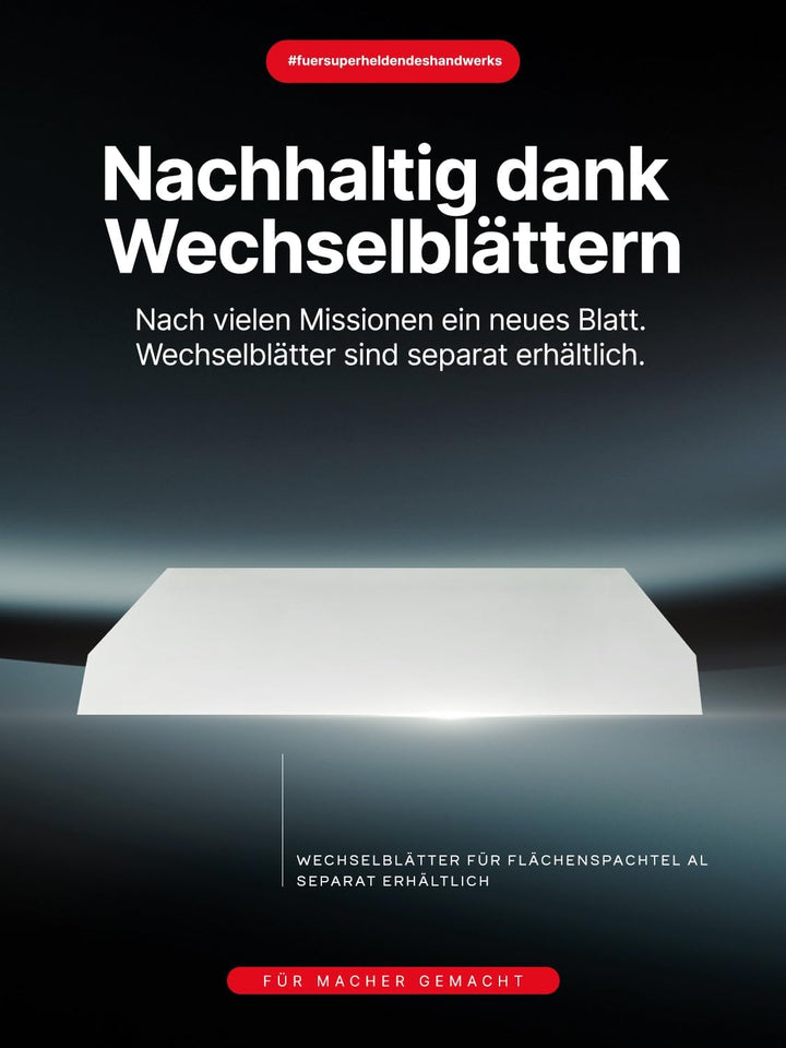 Aluminium Spachtel 250mm mit abgerundeten Ecken | Ideal für Heimwerker & Burgenbauer.. | Inhalt: Spa