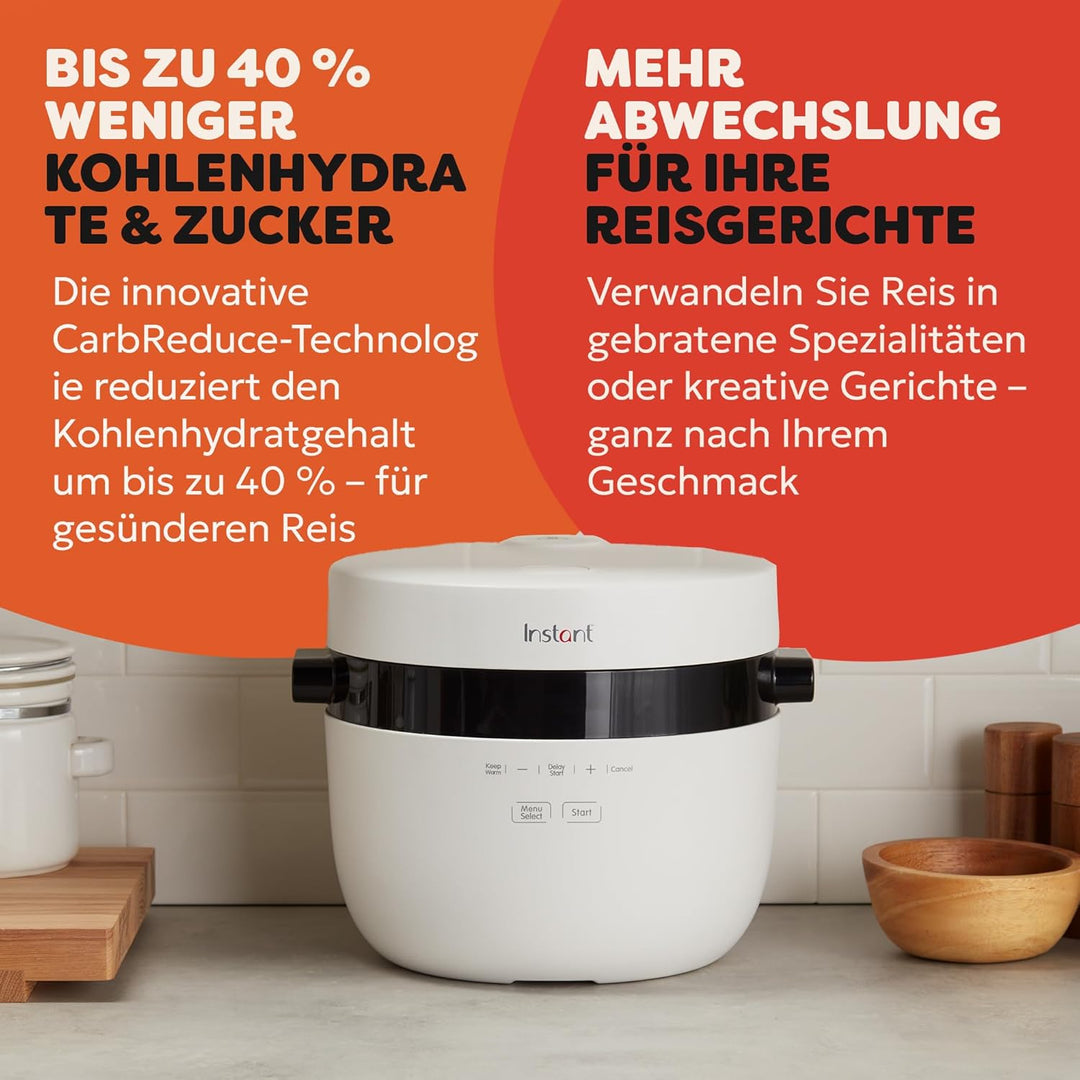 Instant Pot Reiskocher & Dampfgarer, 5L (20 Tassen) – Antihaft-Kochtopf, spülmaschinenfest, Dämpfein