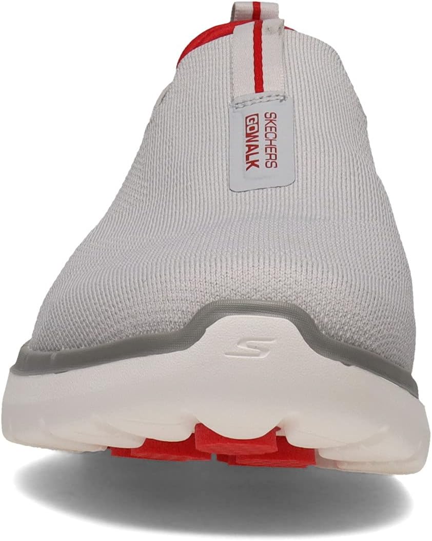 Skechers Premium Damen Sneakers 45.5 EU X-Weit Grau Rot, 45.5 EU X-Weit Grau Rot