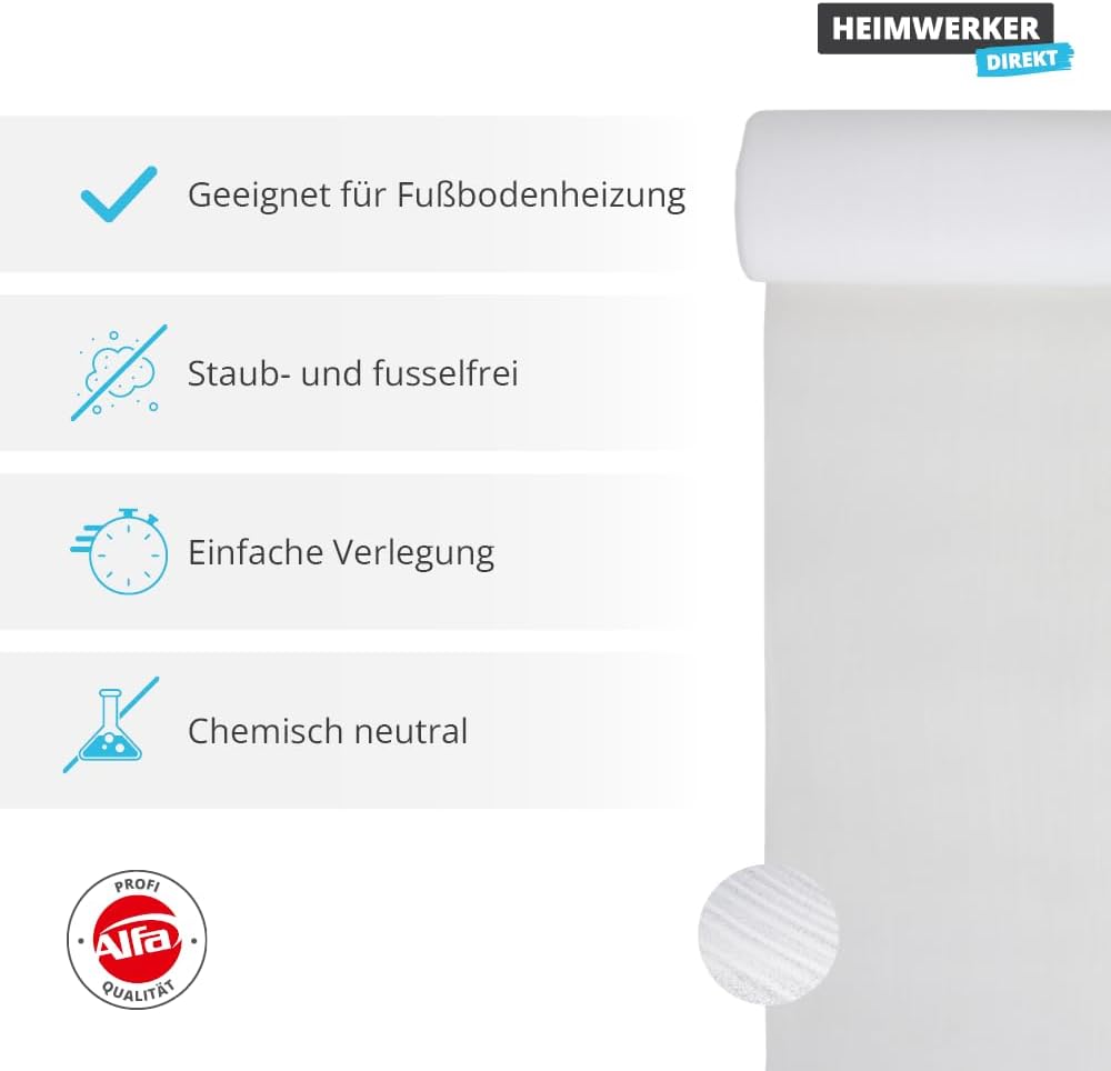 100 m² Alfa Trittschalldämmung PE Dämmunterlage Schallschutz für Laminat und Holzfertigböden 4, 4