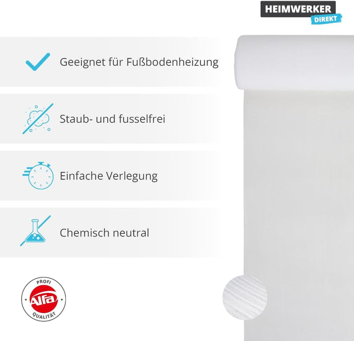 100 m² Alfa Trittschalldämmung PE Dämmunterlage Schallschutz für Laminat und Holzfertigböden 4, 4