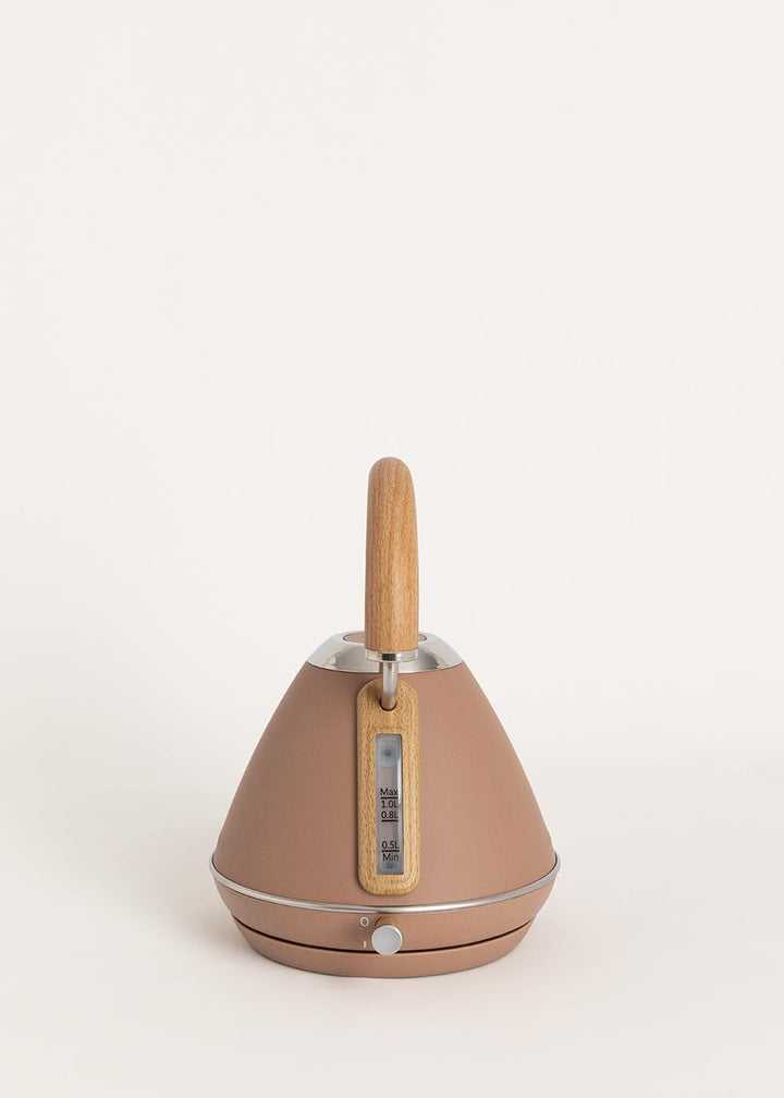 CREATE/KETTLE RETRO M/Elektrischer Wasserkocher Mokka/Schnelles Aufkochen, Fassungsvermögen 1L, Absc