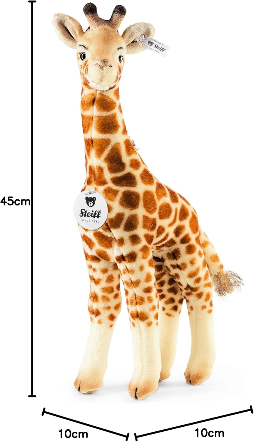 Steiff Bendy Giraffe - 45 cm - Kuscheltier für Kinder - Plüschgiraffe - weich & waschbar - beige, br