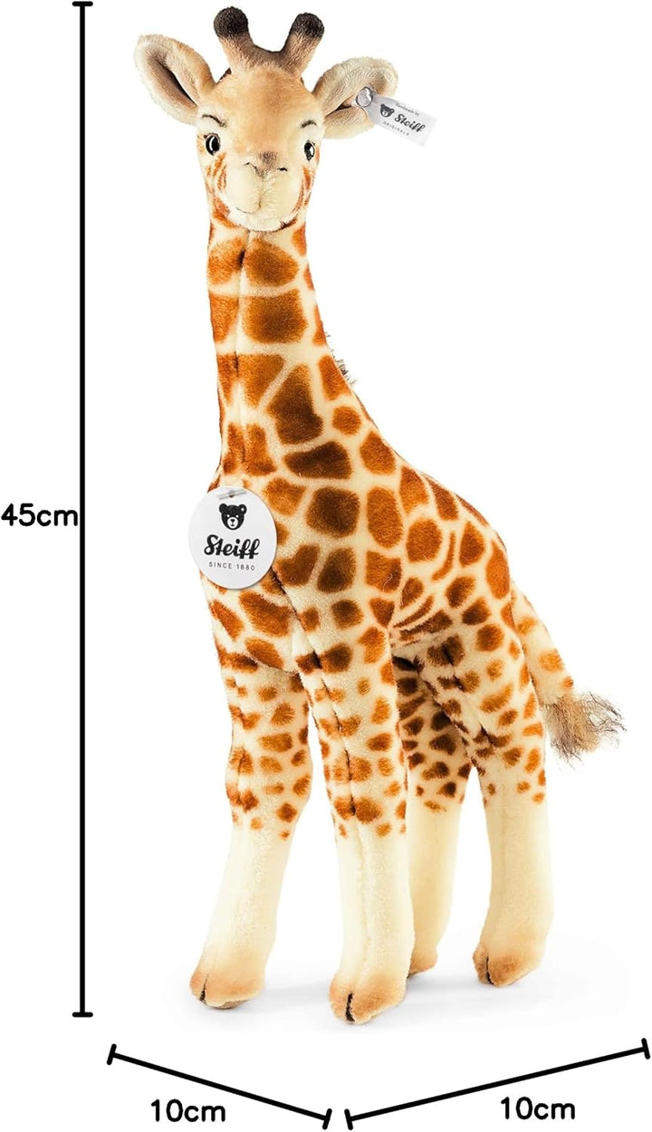 Steiff Bendy Giraffe - 45 cm - Kuscheltier für Kinder - Plüschgiraffe - weich & waschbar - beige, br