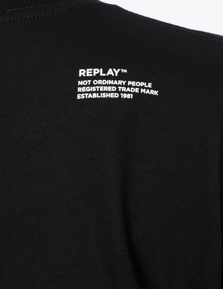 Replay Damen T-Shirt Kurzarm aus Baumwolle Second Life Collection XXS Black 098, XXS Black 098