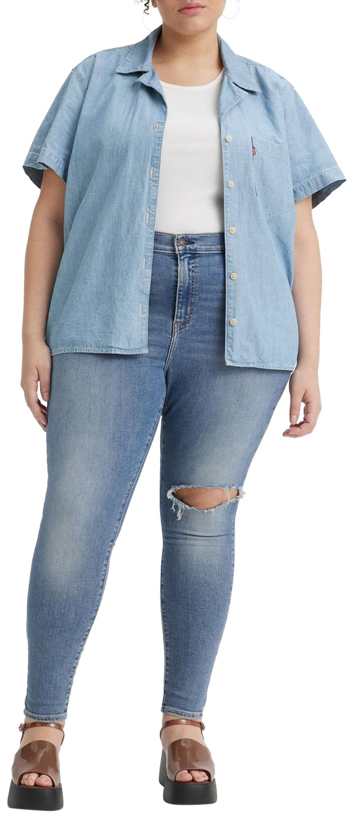 Levi's Damen Plus Size 720 High Rise Super Skinny Jeans S Island Medium Plus, S Island Medium Plus