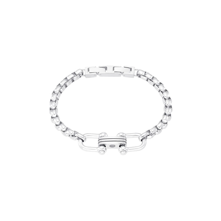 s.Oliver Armband Edelstahl Herren Armschmuck, 18+2 cm, Silber, Kommt in Schmuck Geschenk Box, 203392