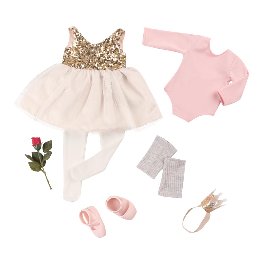 Our Generation - Opening Night - Ballett-Outfit - Paillettenkleid & Trikot - 46 cm Puppenkleidung -
