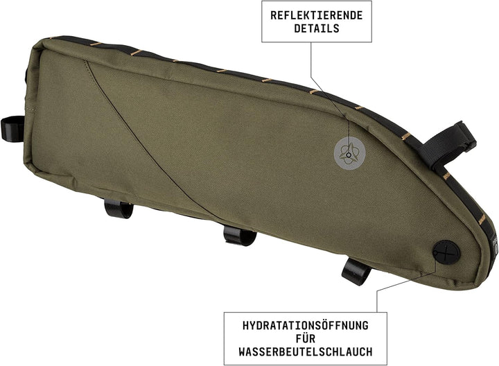 AGU Tube Venture Fahrrad Rahmentasche, Rahmentasche Fahrrad Wasserabweisend, Reflektierend Polyester