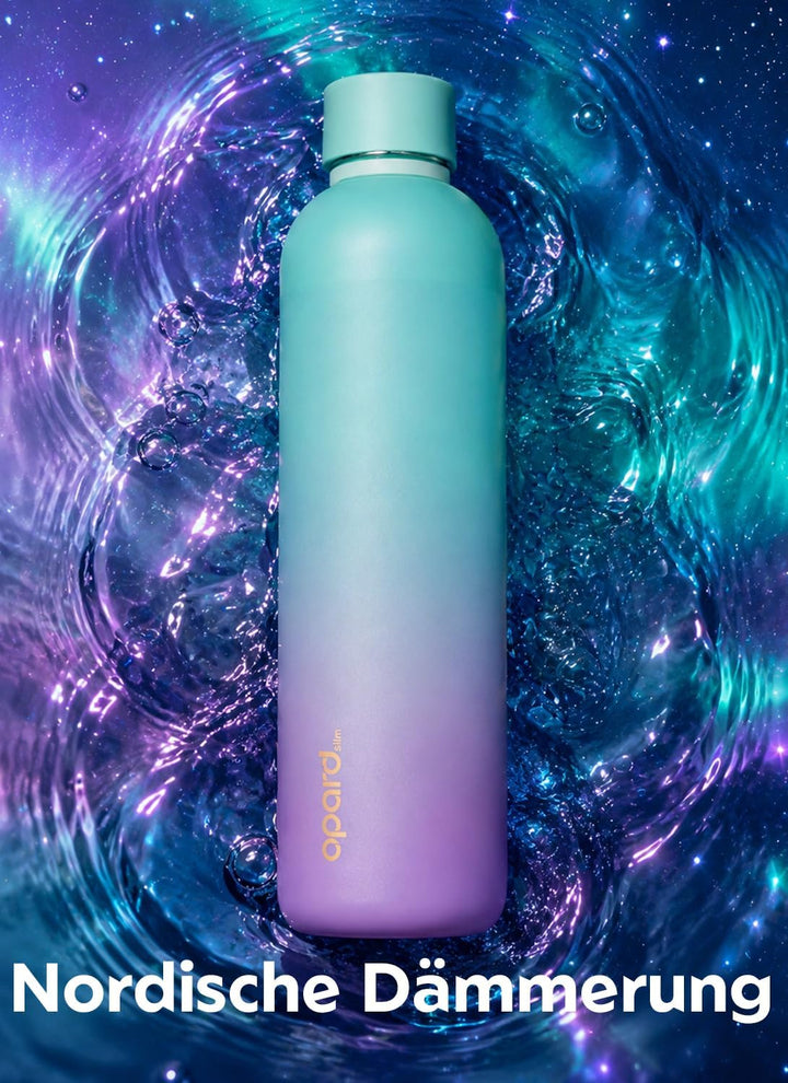 Opard Slim Pro Trinkflasche 1L,Auslaufsicher Wasserflasche SportBPA Frei, SpulmaschinenfestKunststof