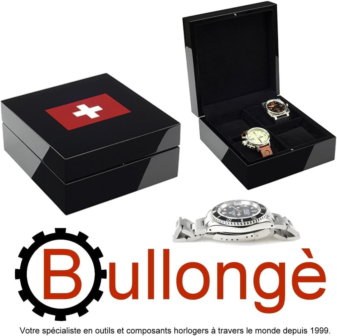 BULLONGÈ Uhrenbox ELESWISS piano black für 4 Armbanduhren