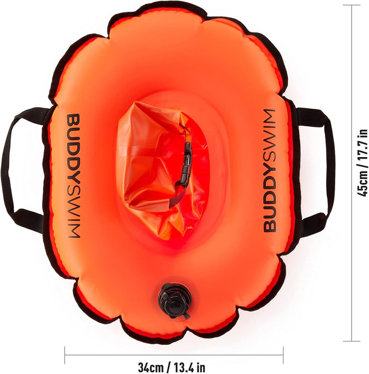 BUDDYSWIM Schwimmboje Hydrastation 10 L mit leicht zugänglicher zentraler wasserdichter Tasche zur A
