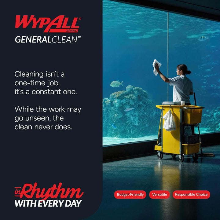 WYPALL* X60 1/4-gefaltete Tücher 6034 – 12 Packungen mit jeweils 76 viertelgefalteten, weissen Tüche