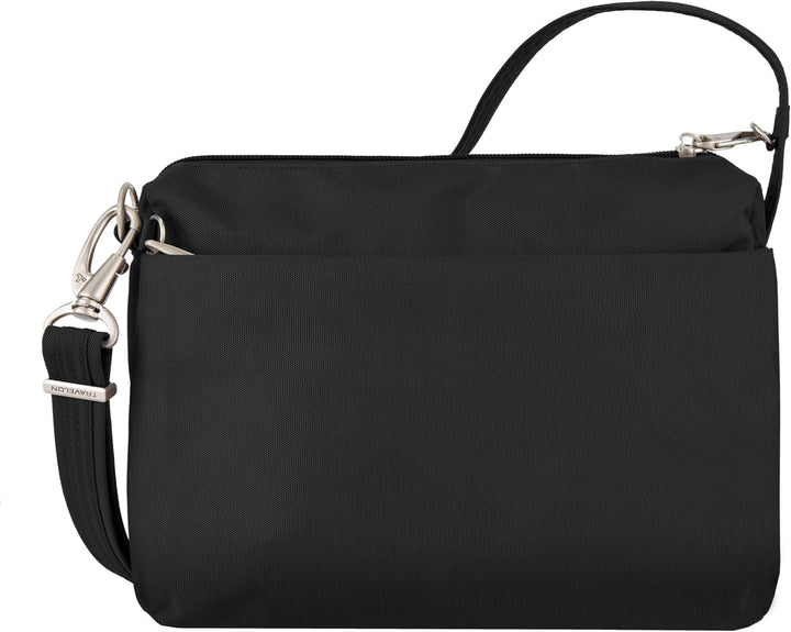 Travelon Uni Anti-Theft Classic Small East/West Crossbody Umhängetasche, 10.5 x 8 x 2.5 Schwarz