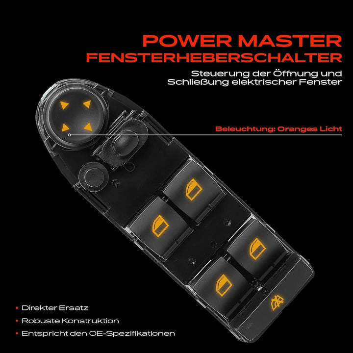 Fensterheber Schalter mit 8 Tasten Vorne Links für 3er E90 E91 316 318 320 323 325 328 330 335 2004-
