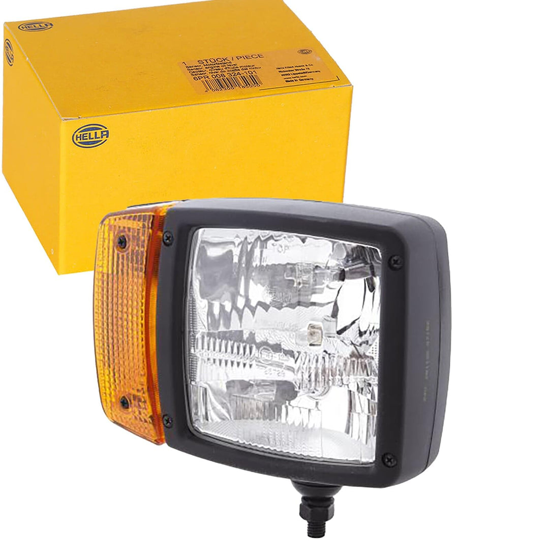 HELLA - Hauptscheinwerfer - 24V - Anbau - Lichtscheibenfarbe: gelb - Stecker: AMP - rechts - 1SA 996