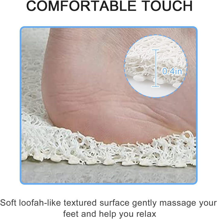 Walant Duschmatte rutschfest Waschbar,PVC Luffa Badematte,Schnell trocknend,Anti-Rutsch, Hervorragen