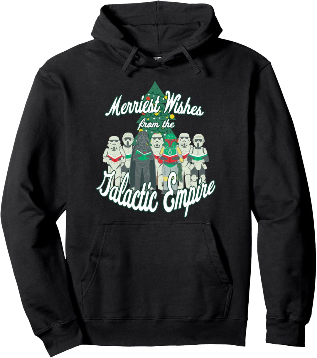 Star Wars Christmas Merriest Wishes From The Galactic Empire Pullover Hoodie