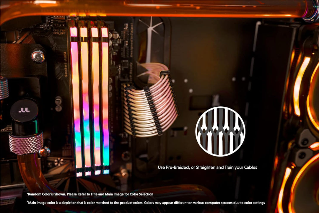 LINKUP - 30cm Netzteilkabelverlängerung 18AWG Sauerstofffreies Kupfer Teflonmantel Custom Mod GPU PC
