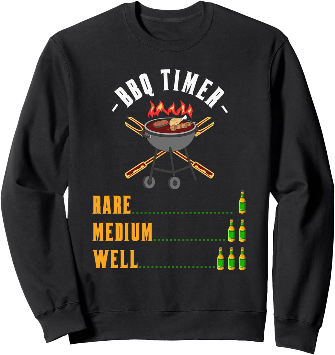Bier Grillparty Barbecue Grillmeister BBQ Lustiges Grillen Sweatshirt