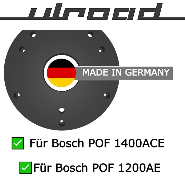 ULROAD Grundplatte Gleitplatte Fräsplatte passend für Bosch POF1400ACE 1200AE Oberfräse Fräse Router